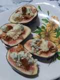 Higos con queso azul y nueces