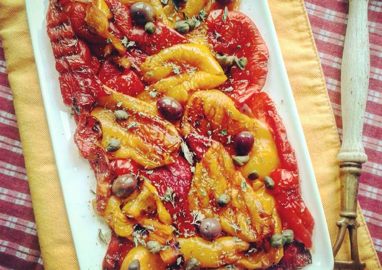 Antipasto light di peperoni arrostiti (ricetta light)