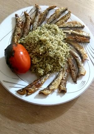 عکسی از دستور سبزی پلو با ماهی کیلکا