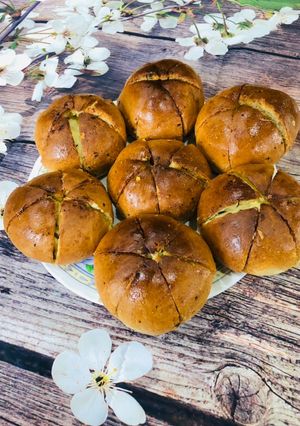 Hình của món Bánh mì bơ tỏi phô mai hàn quốc (công thức savoury).