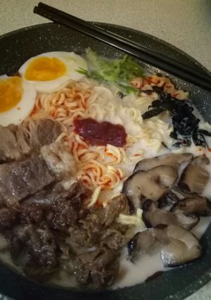 Foto resep Hakata Ramen rumahan/ramen susu