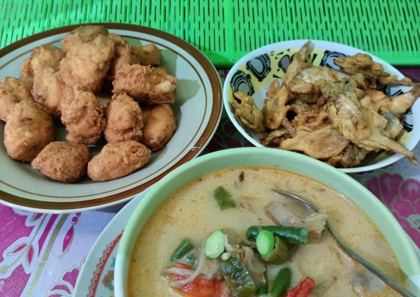 Sayur lodeh tewel plus rempah tahu