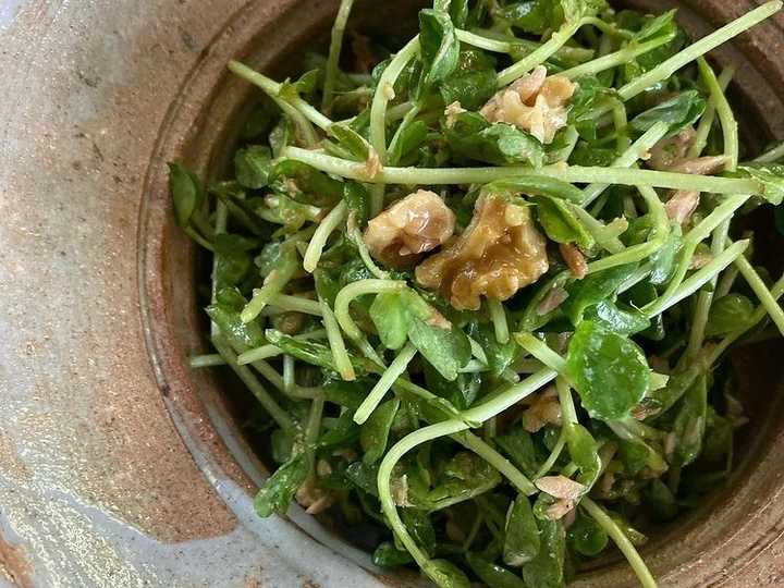 Easy Ways Make|Recipe} Pea Sprouts and Canned Tuna Salad with Soy Sauce and Sesame, Perfect