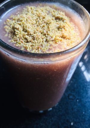 A picture of Ragi nutty smoothie.