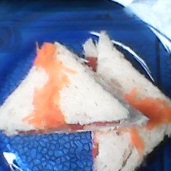A picture of Simple bread and vegetable toast.