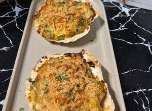 Une photo de Coquilles saumon gambas et poireaux crème légère au Cookeo infinity 😀