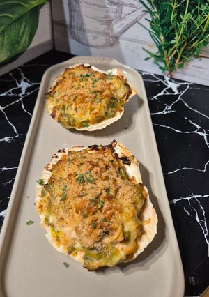 Une photo de Coquilles saumon gambas et poireaux crème légère au Cookeo infinity 😀