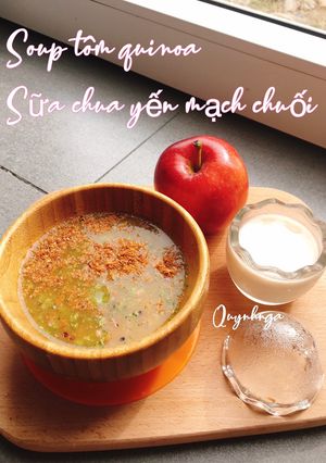 Hình của món Soup tôm quinoa.