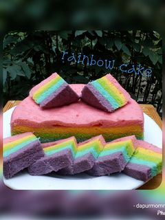 Foto resep Rainbow cake kukus ny.Liem