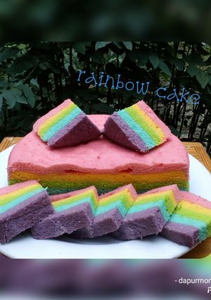 Foto resep Rainbow cake kukus ny.Liem