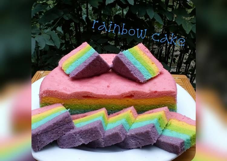 Rahasia Membuat Rainbow cake kukus ny.Liem Untuk Pemula!