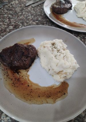 Una foto de Res a la mantequilla quemada