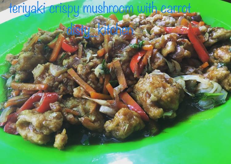 Teriyaki crispy mushroom 🍄 with carrot 🥕