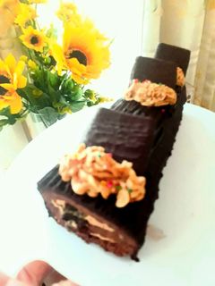 Foto resep Bolu gulung coffee choco ganache