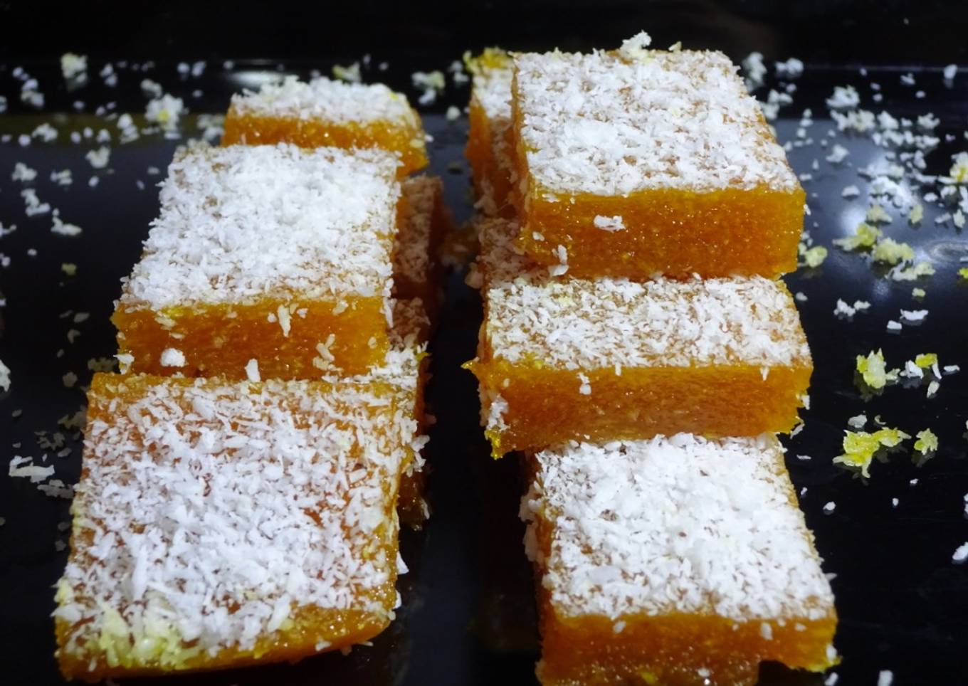Mango Coconut Burfi without oil