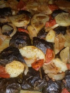 صورة لوصفة لحمة كفته مع ورق عنب