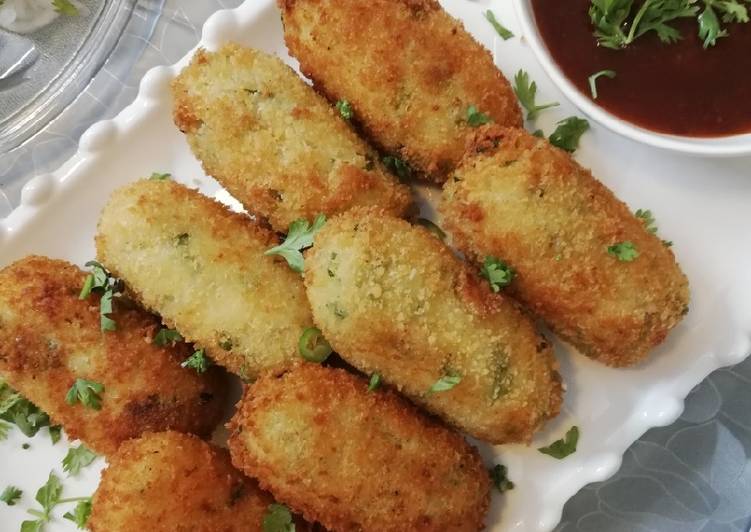 Stuffed tandori cheese cutlets