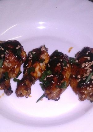 A picture of Bbq chicken #team contest #team sugar&spice #appetizer.