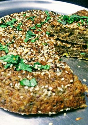 A picture of Moong Sprouts Handvo.