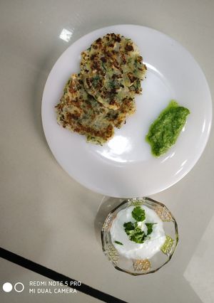 A picture of Sabudana thepla.