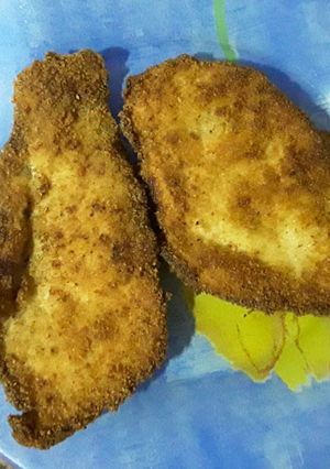 Una foto de Pechuga de pollo empanada