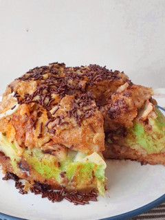 Foto resep Puding roti kelapa muda coklat