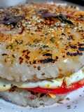HAMBURGUESA🍔RICE Con Huevo🍳y Chorizo Español...!