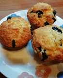 Muffins de quesillo con arándanos