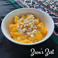 A picture of Green Almonds and Mango Salad.