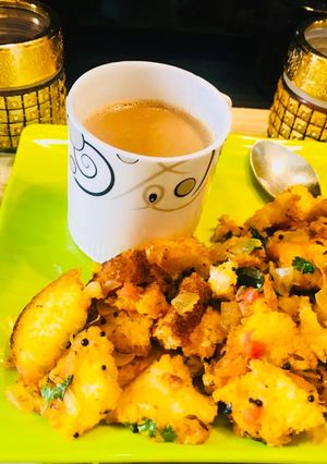 A picture of Bread Upma.