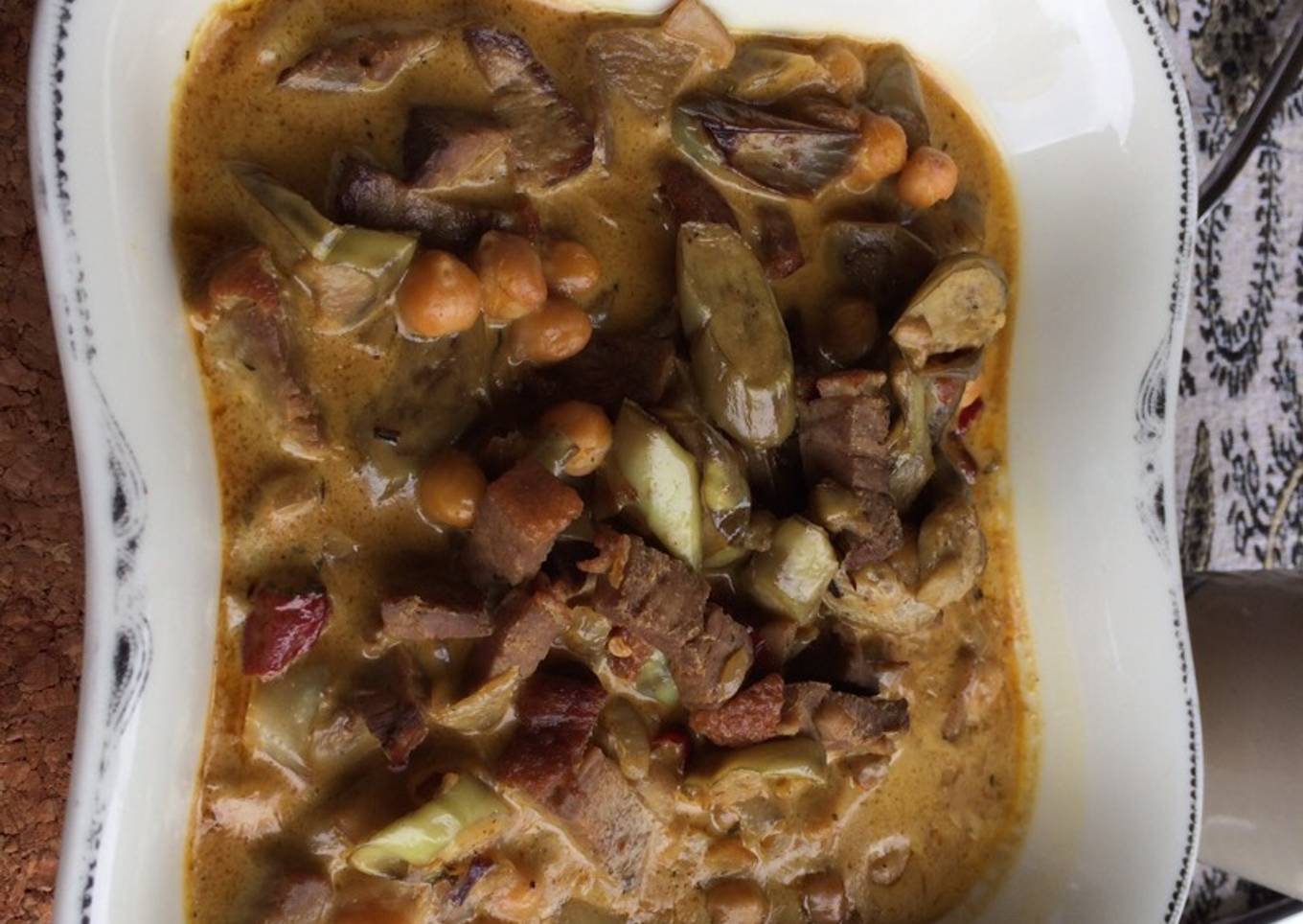 Chickpeas,eggplant Curry