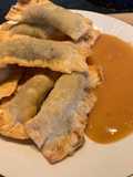 WONTON MIXTO de carne de ternera, cerdo y langostinos. Con salsa agridulce