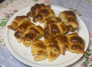 Una foto de Media luna, Croissants masa hojaldre