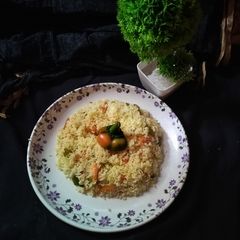 Vegetable fried rice A picture of Vegetable fried rice.