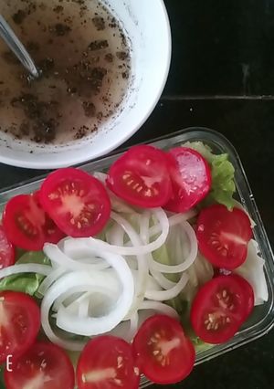 Hình của món Salad giấm táo cà chua.
