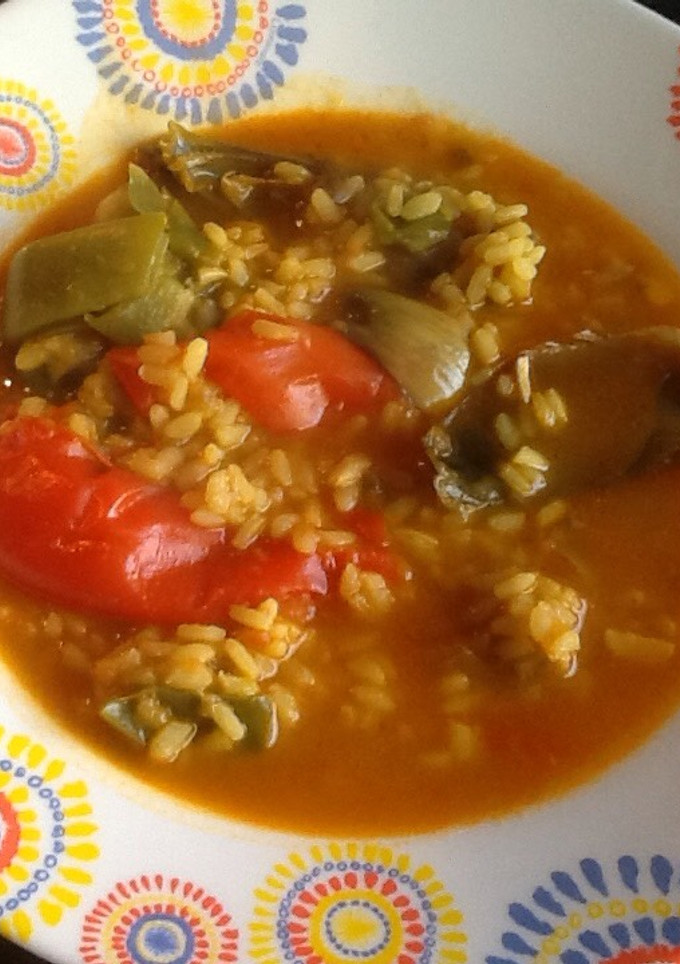 Una foto de Arroz caldoso con verdura