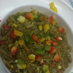 A picture of Spinach fried rice.