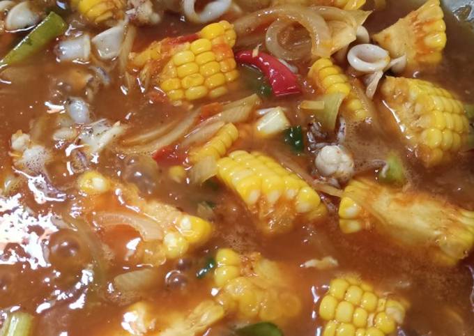 Langkah Mudah untuk Membuat Cumi cumi jagung saus padang, Bisa Manjain Lidah