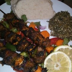 A picture of Mishkaki (kebab).