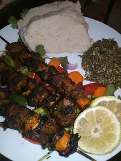 A picture of Mishkaki (kebab).