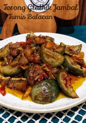 Foto resep 296.Terong Glathik Jambal "Tumis Balacan