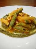 Garganelli all'uovo con zucca e pesto di pistacchi