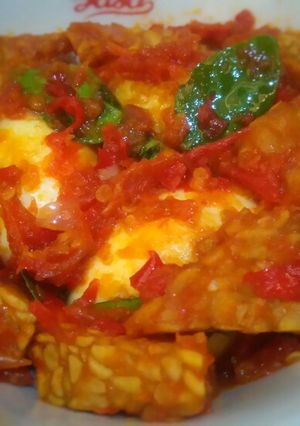 Foto resep Tempe telor bumbu sambel