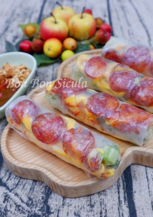 Hình của món Bò Bía - Tương Đen.