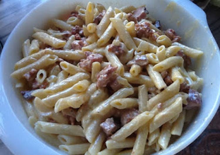 Penne a la carbonara (¡Macarrones!)