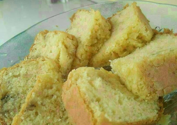 Butter cake banana cheese / bolu pisang keju batter