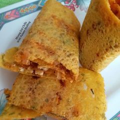 A picture of Moong Dal Chilla With Paneer Stuffing.