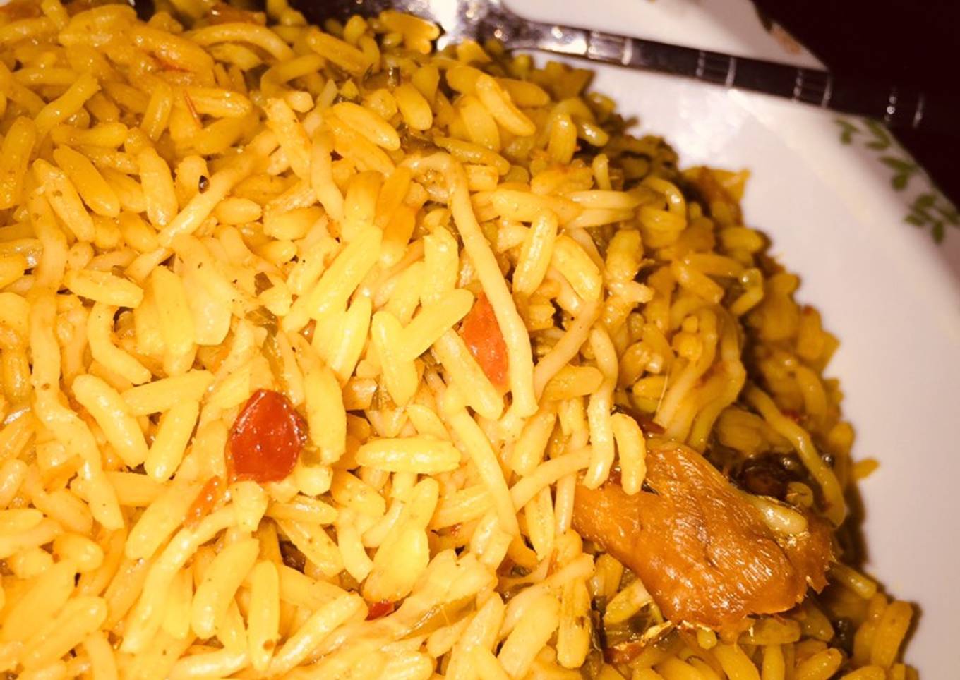 Jollof rice with spaghetti