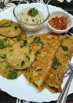 A picture of Multigrain Dosa and Uttappam.