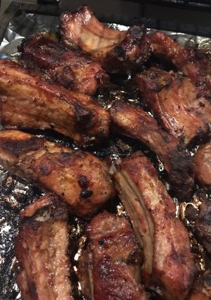 Una foto de Costillas de cerdo a la parrilla